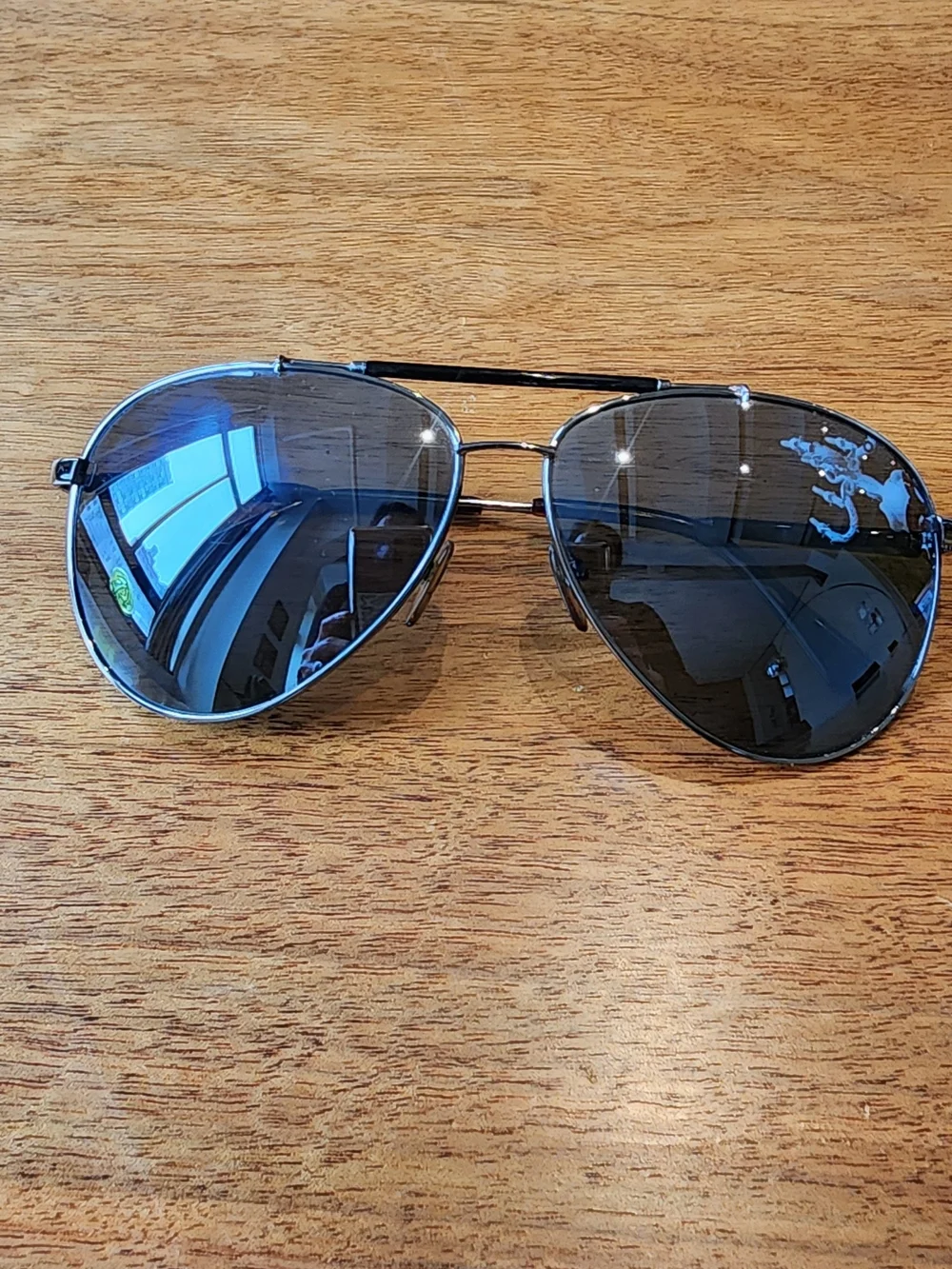 Tom Ford Silver Aviator Sunglasses with Reflective Mirrored Lenses
